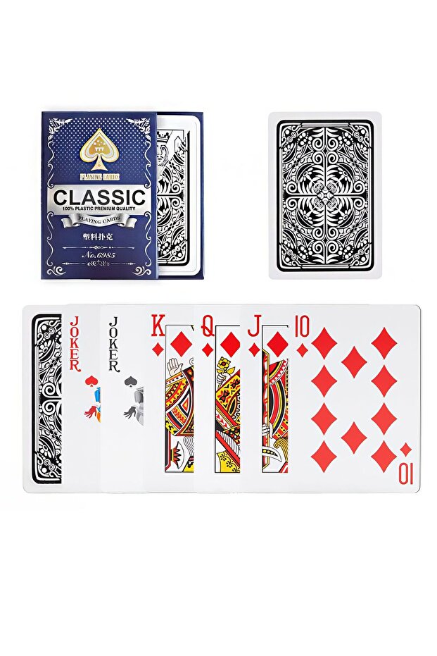 Pvc Plastic Black Waterproof Poker Playing Cards Playing Card Rd63Sy