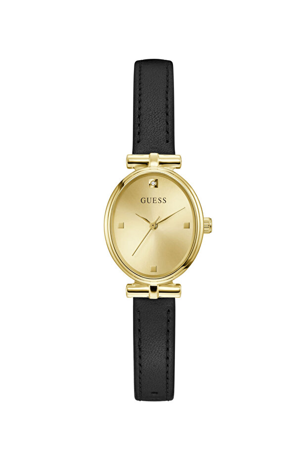 Ladies Yellow Gold Tone Oval Analog Watch