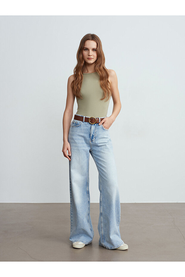 21048 Halter Yaka Top-Çağla - 4