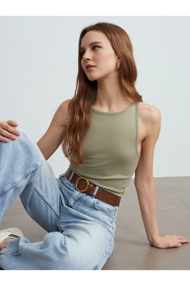 21048 Halter Yaka Top-Çağla - 3