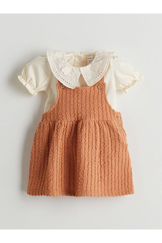 I Embroidered Baby Girl Blouse and Dress 2-Piece Set from Freezen Store