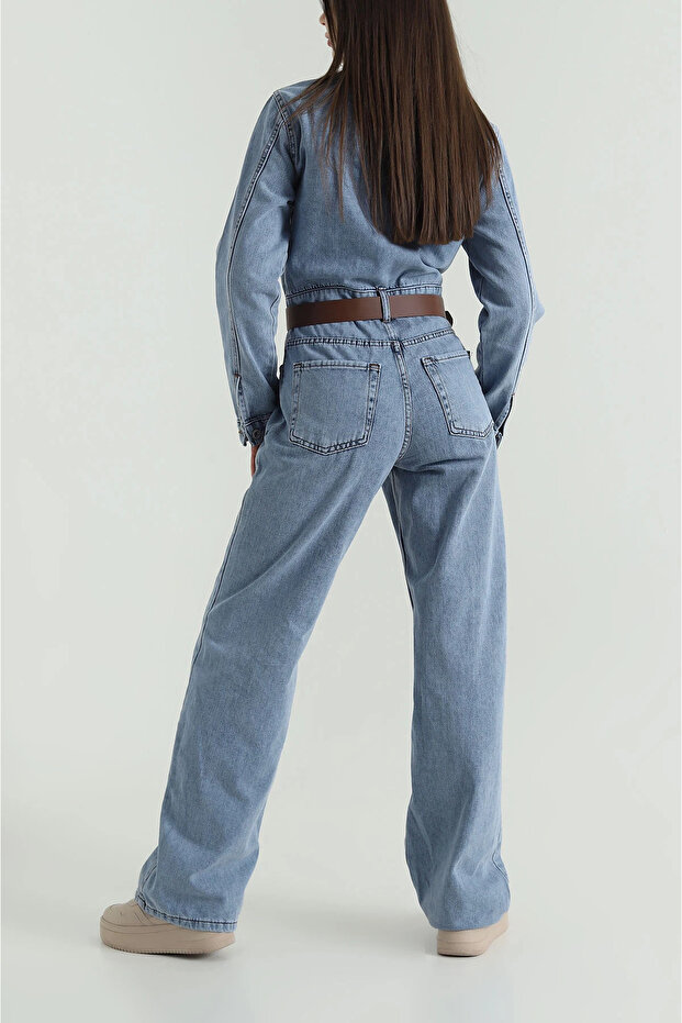 KEMERLİ JEAN KOT TULUM - 3