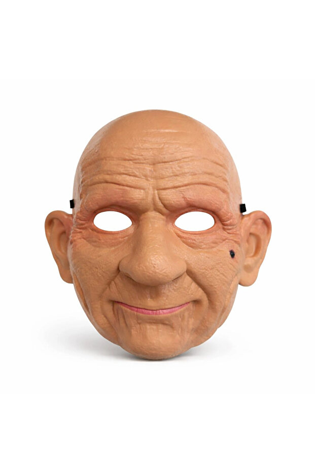 Realistic Old Man Mask – Plastic Horror Mask with Latex Look