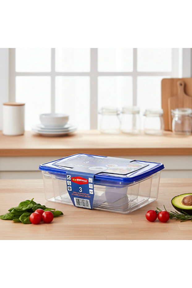 مجموعة من 3 حاويات تخزين زاوية - 1