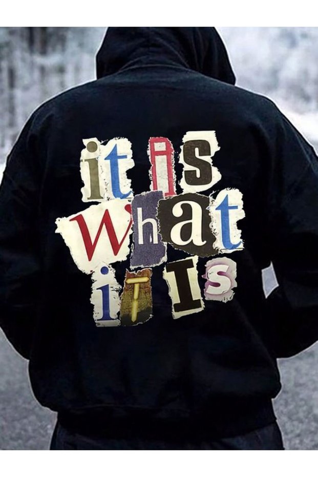 Unisex Black Oversize Hooded Sweatshirt Premium Printed Comfortable Casual Hoodie