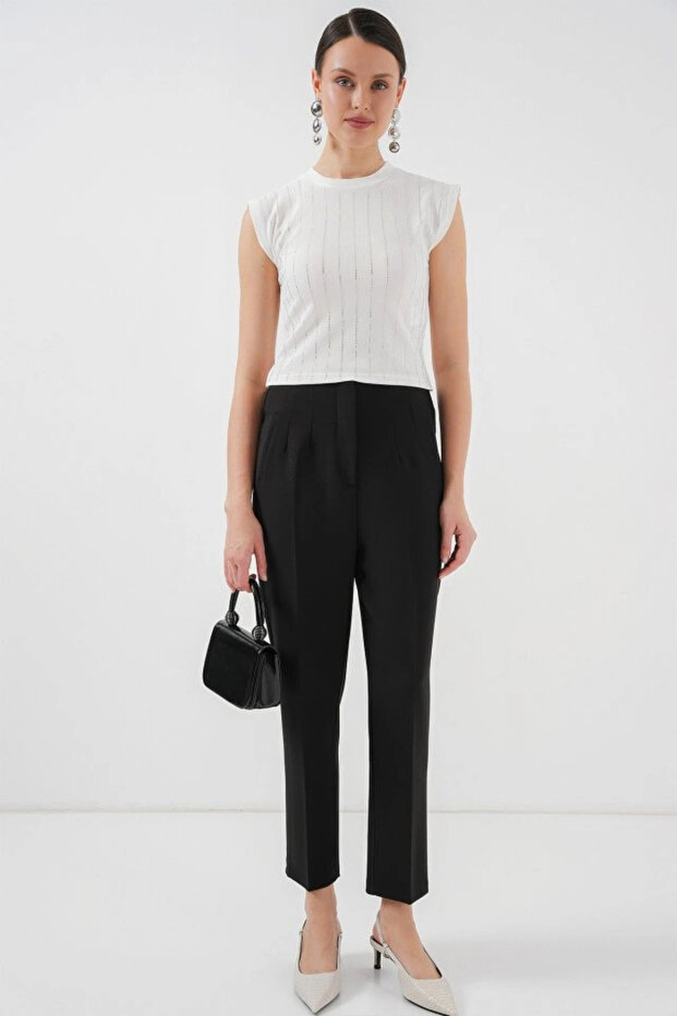 Zero Sleeve Stone Blouse 931 - White - 3