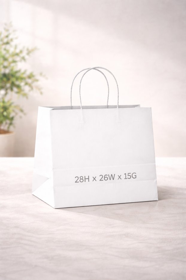 Paper Bag Brown -Small (28H x 28W x 15G) – 80 GSM – 250 Bags