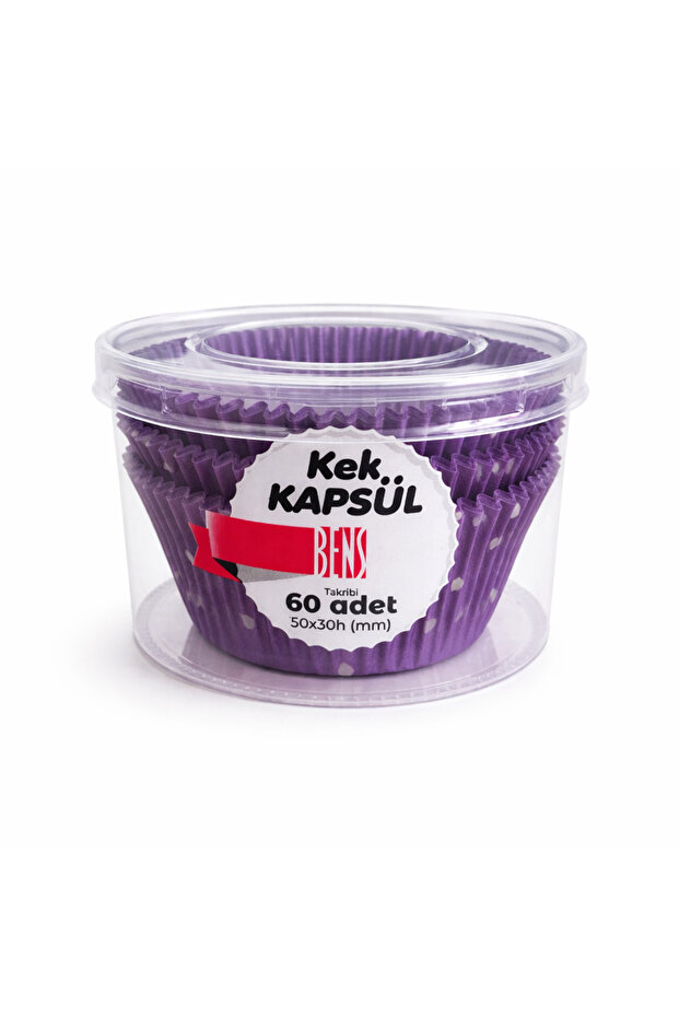 Purple Polka Dot Cake Capsule That Can Go into the Oven 50X30 mm