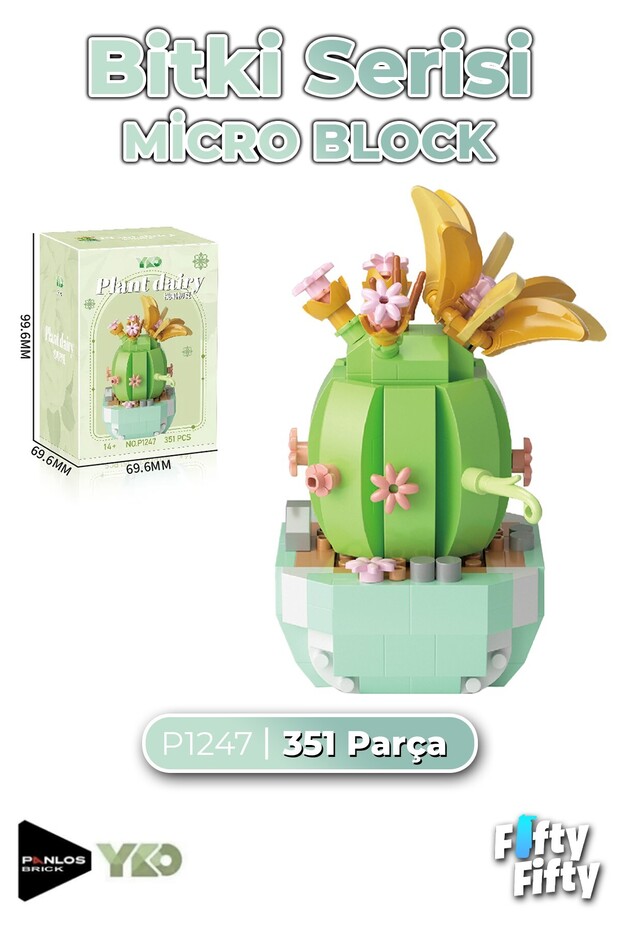 Panlos Micro Block Plant Series 1247 Flower Bouquet 351 Pieces Toy Building Set Ffp-1247
