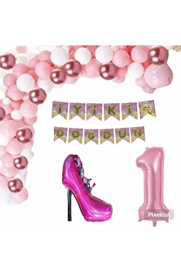 Barbie Foil 1 Year Old Birthday Concept