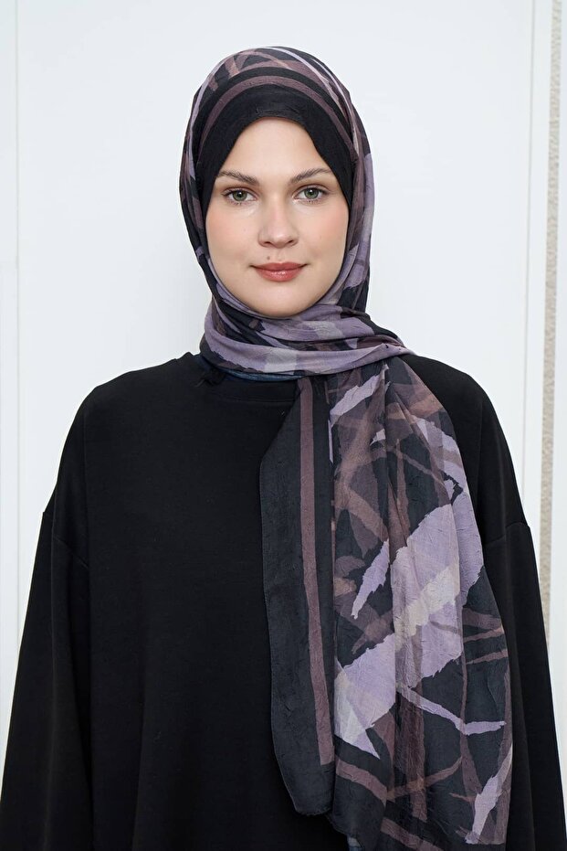 شال من الخيزران بنمط خط - 1