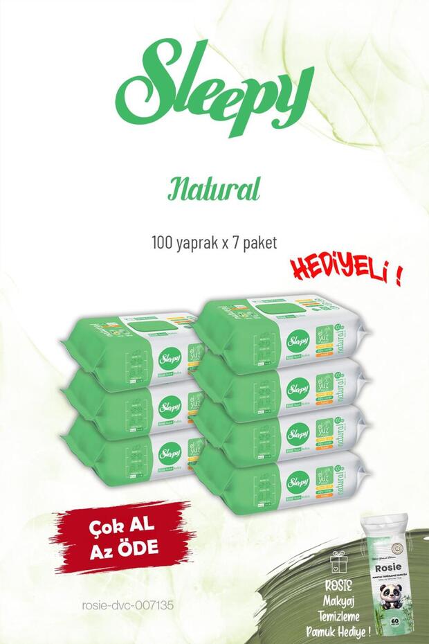 Natural 7 Pack Personal Care Towels 100S and Rosie