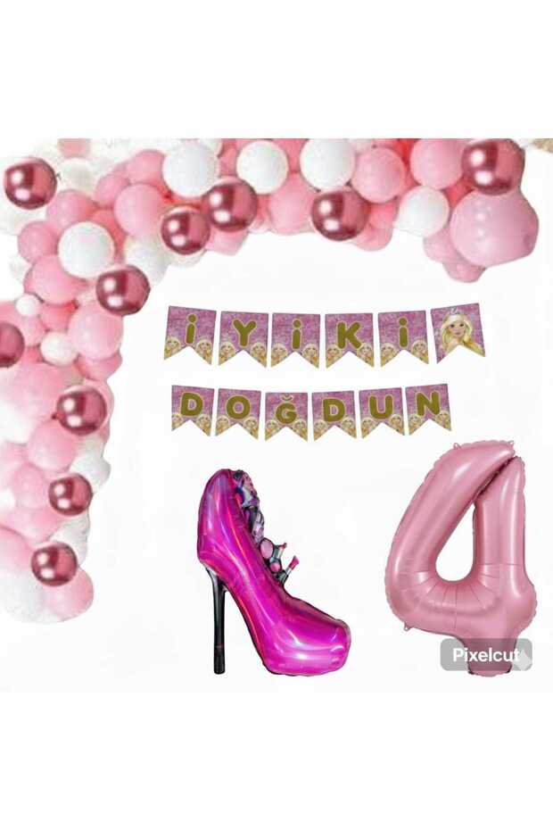 Barbie Foil 4 Year Old Birthday Concept