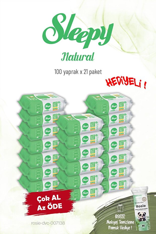 20-Pack Natural Personal Care Towels 100-Pack and Rosie