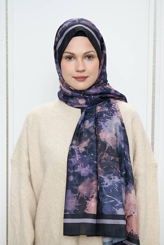 شال لينا بنمط ماربيل - 1