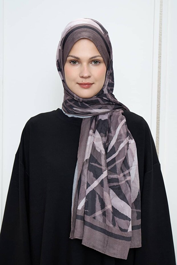 Line Pattern Bamboo Shawl - 1