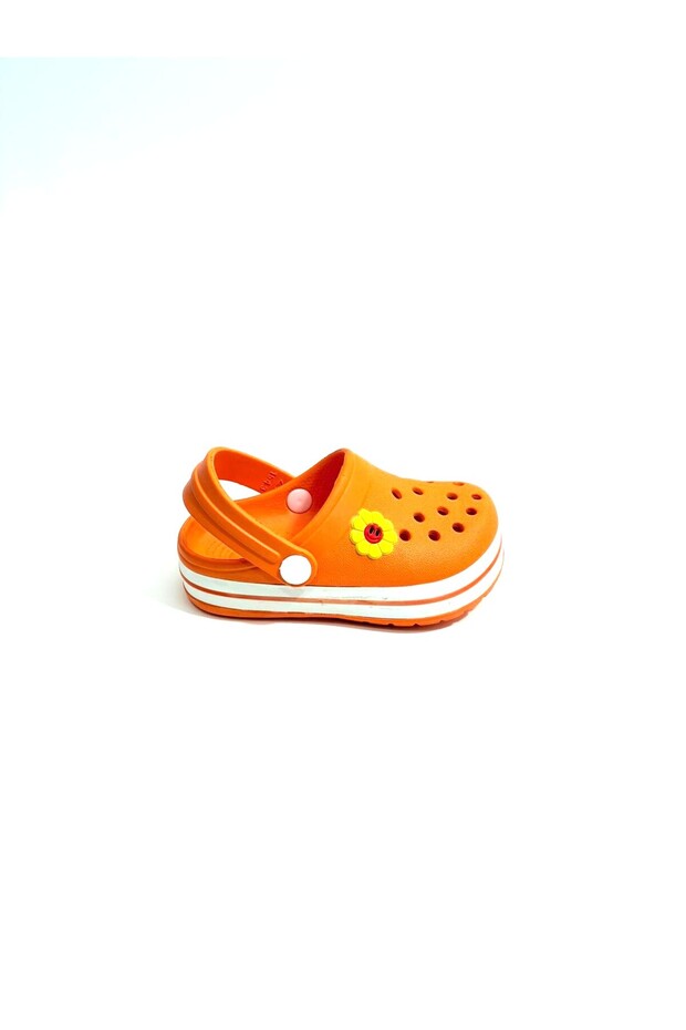 Children's Smiling Daisy Figured Orthopedic Non-Slip Eva Sole Slippers Orange