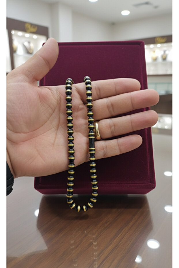 Pirinç İşlemeli Kuka Tesbih - 2