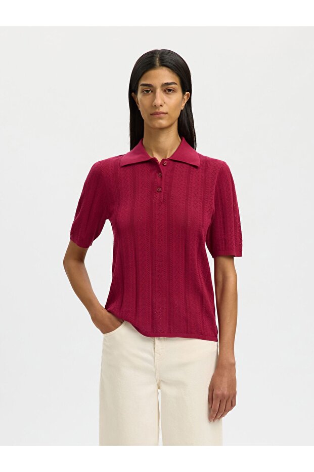 Polohemd aus Strick Baumwoll - 1