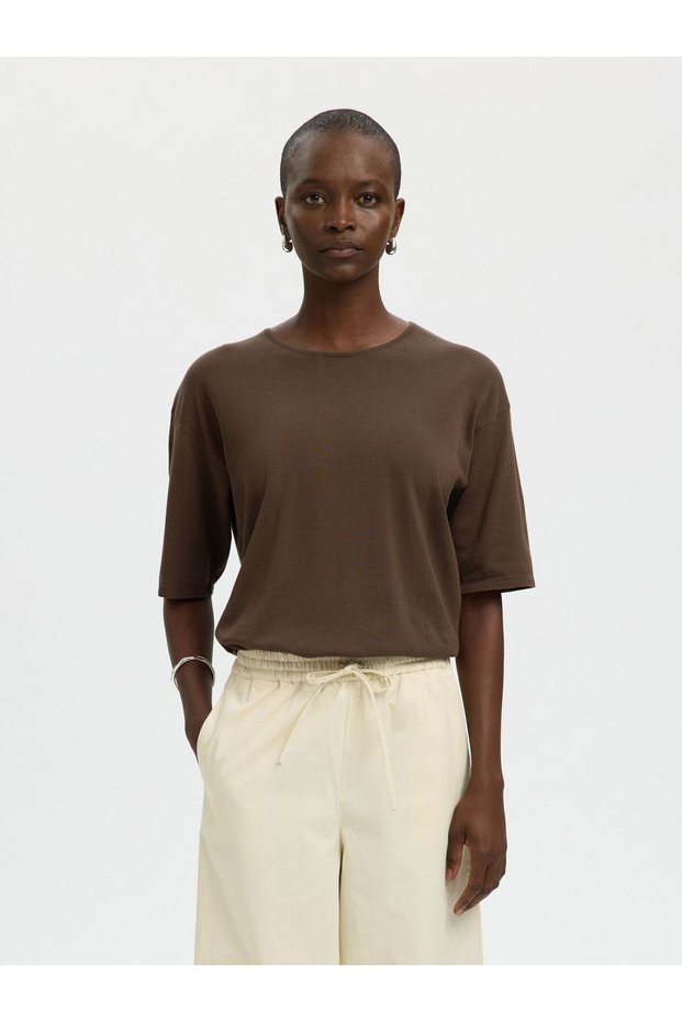 Bluse mit 2/4 Ärmeln Baumwoll