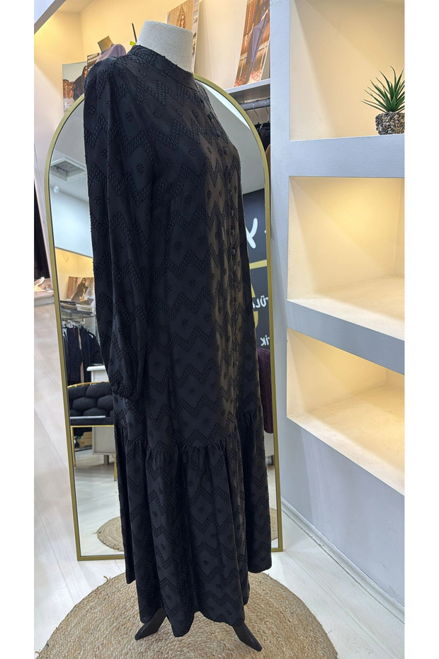 CUPRA İPEK ELBİSE 2026 SİYAH - 6