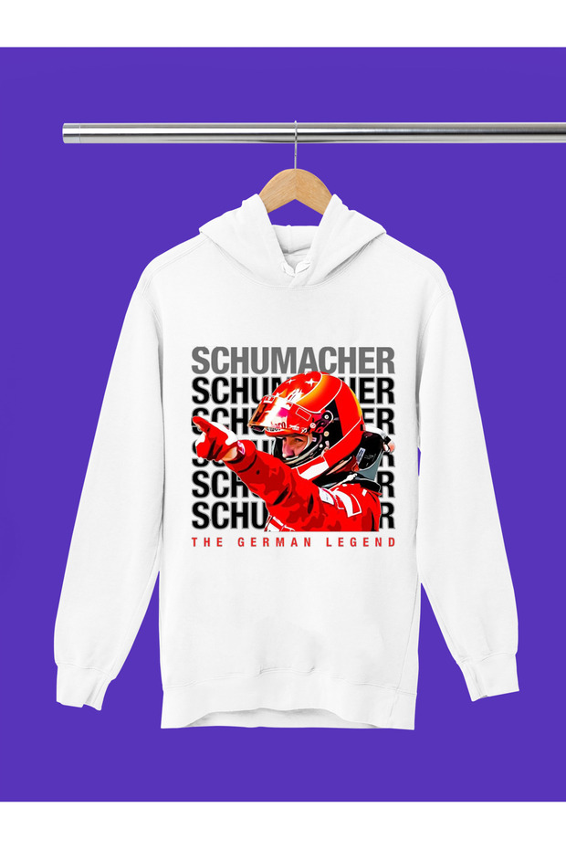 Michael Schumacher Printed 3 Yarn Quality Soft Texture Hooded F1 Children's Sweatshirt
