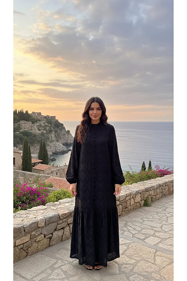 CUPRA İPEK ELBİSE 2026 SİYAH - 1