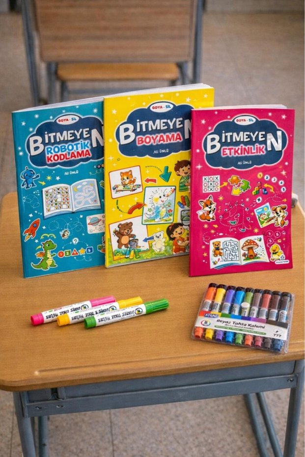 Summer Sil Coloring Book 3 Books + 8 Color Felt-Tip Pens