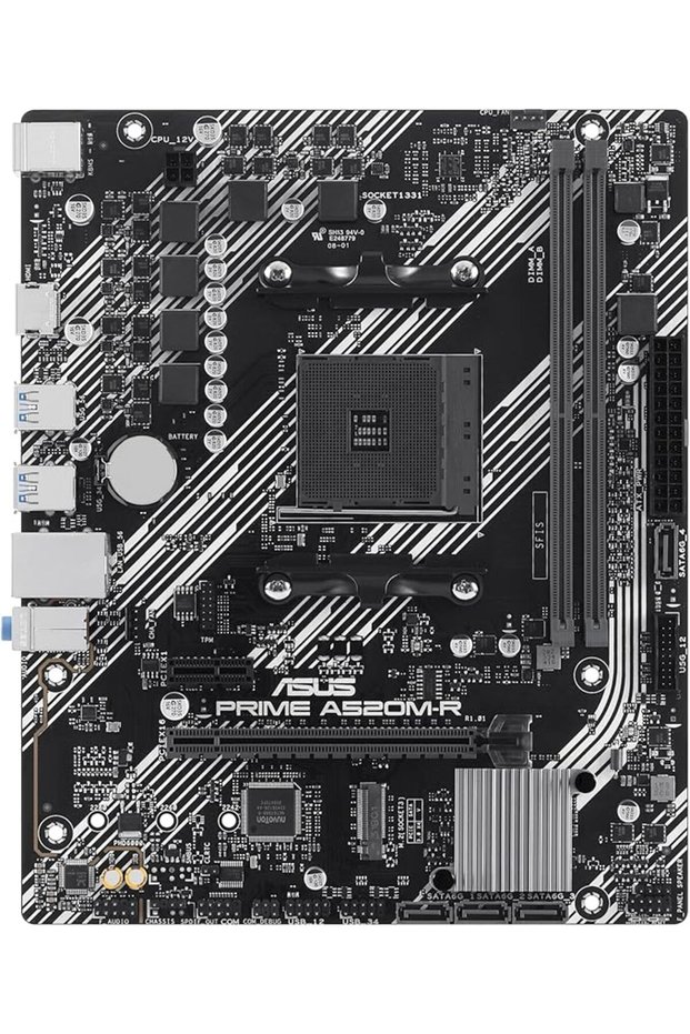 Prime A520M-R A520 Ddr4 (No Vga) Glan Matx HDMI M2 Usb3.2 Am4 Amd Motherboard