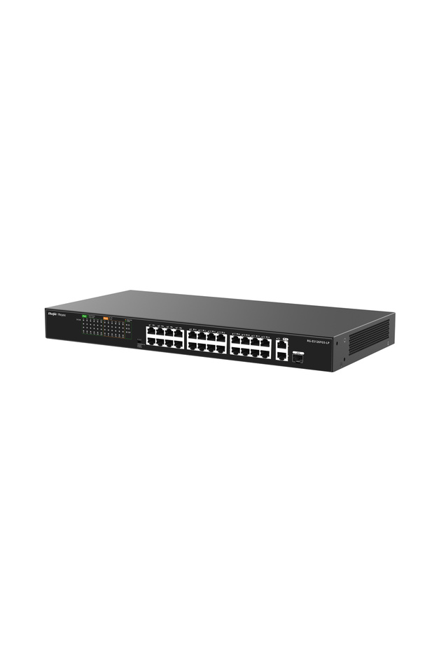 Reyee Rg-Es126Fgs-Lp 24-Port 10/100+2X Rj45 /1X1Gbsfp (180W) Poe Rackmount
