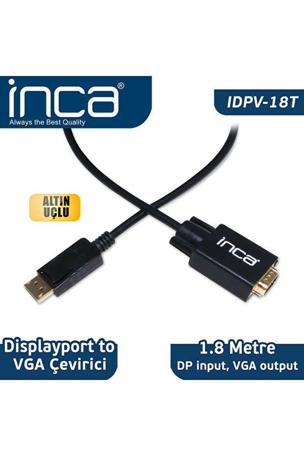 كابل IDPV-18T بطول 1.8 متر من منفذ العرض إلى VGA