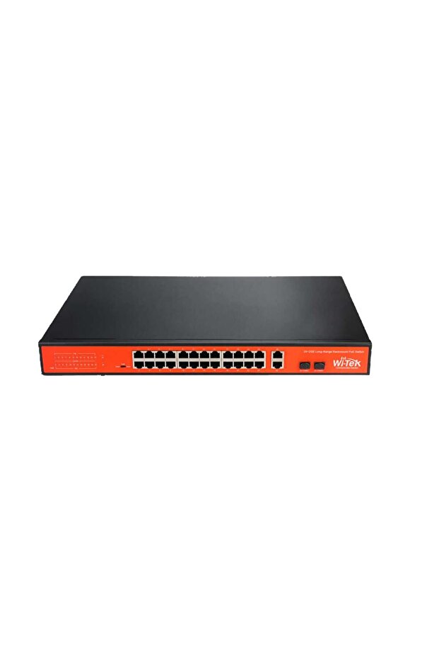 Wi-tek wi-ps526gh 26 port mbit 24 port poe+ 185w 1xgbit+1xsfp uplink rackmount unmanaged switch