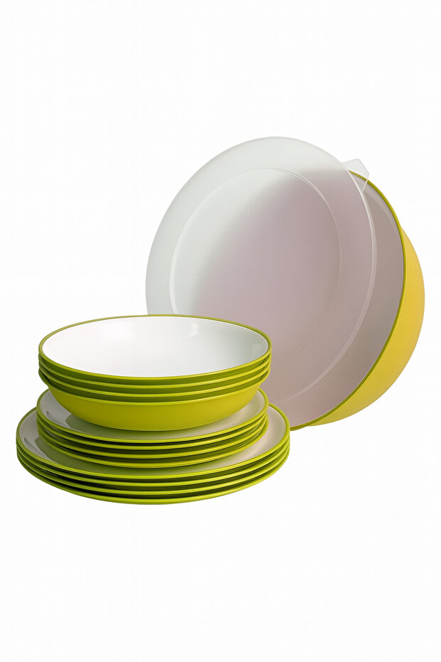 Sanaliving plastic tableware set - Lime - 1
