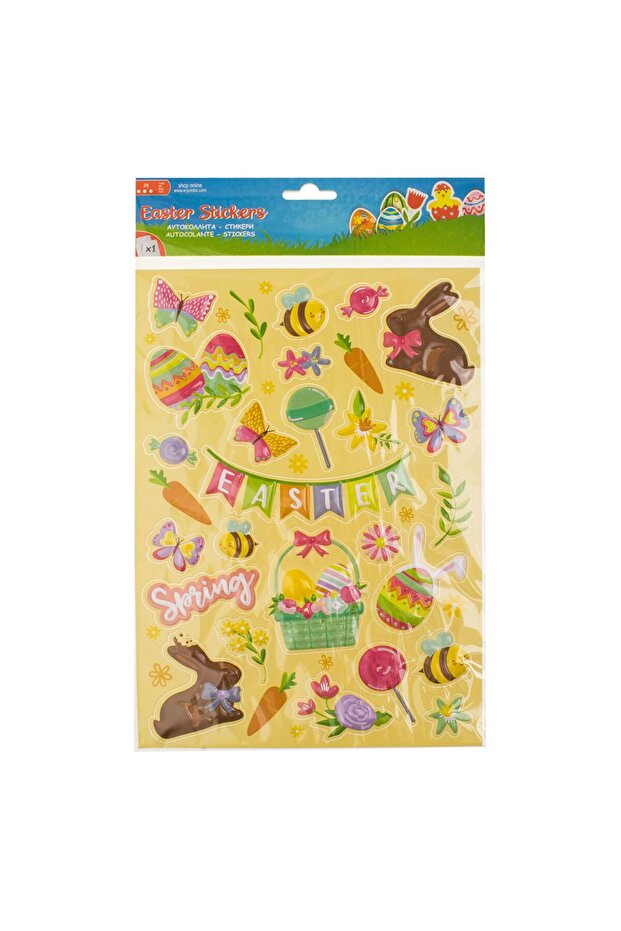 3D Easter Decorative Stickers with Patterned - 25pcs - 3