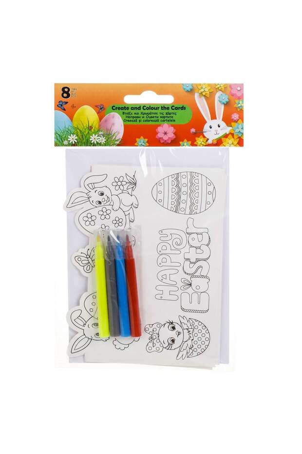 Creative Easter Greeting Cards Set - 8pcs - 2
