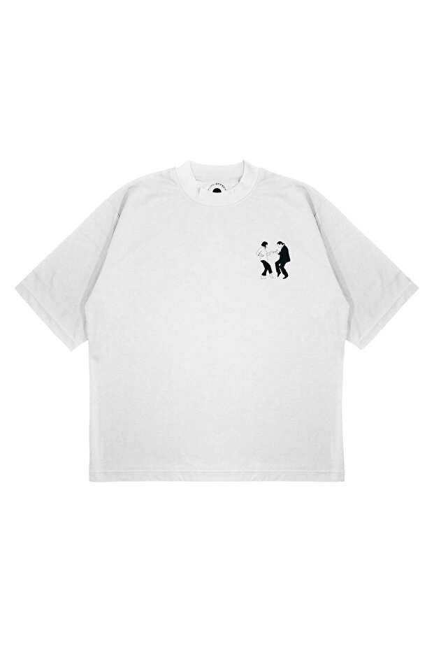 Unisex Oversize Pulp Fiction Tv Show Printed Boxy Fit Thick Fabric (240Gsm) T-Shirt