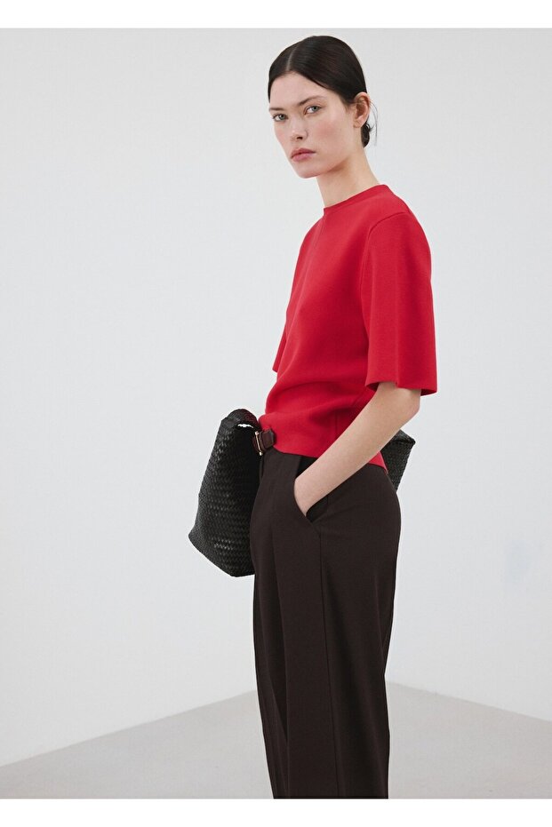 Kısa kollu triko tişört - 6