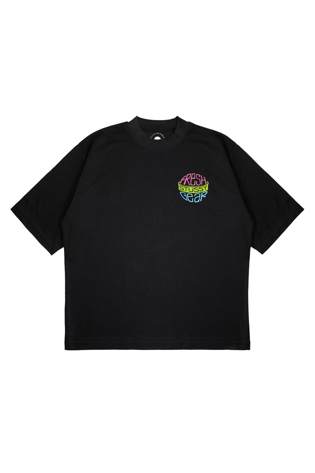Unisex Oversize Stuyssy Gear Daire Printed Boxy Fit Thick Fabric (240Gsm) T-Shirt
