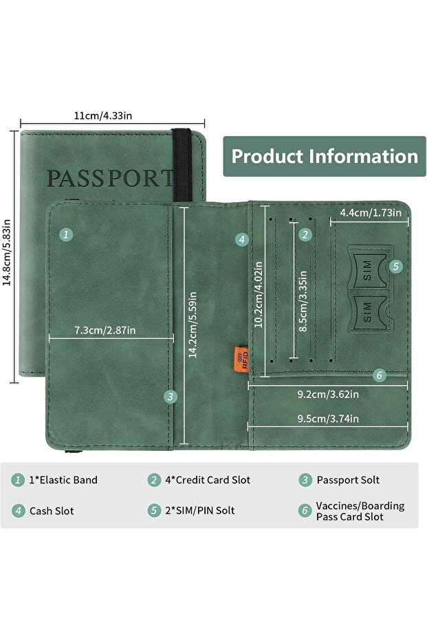 حامل جواز سفر مزود بتقنية حجب الترددات اللاسلكية - 3