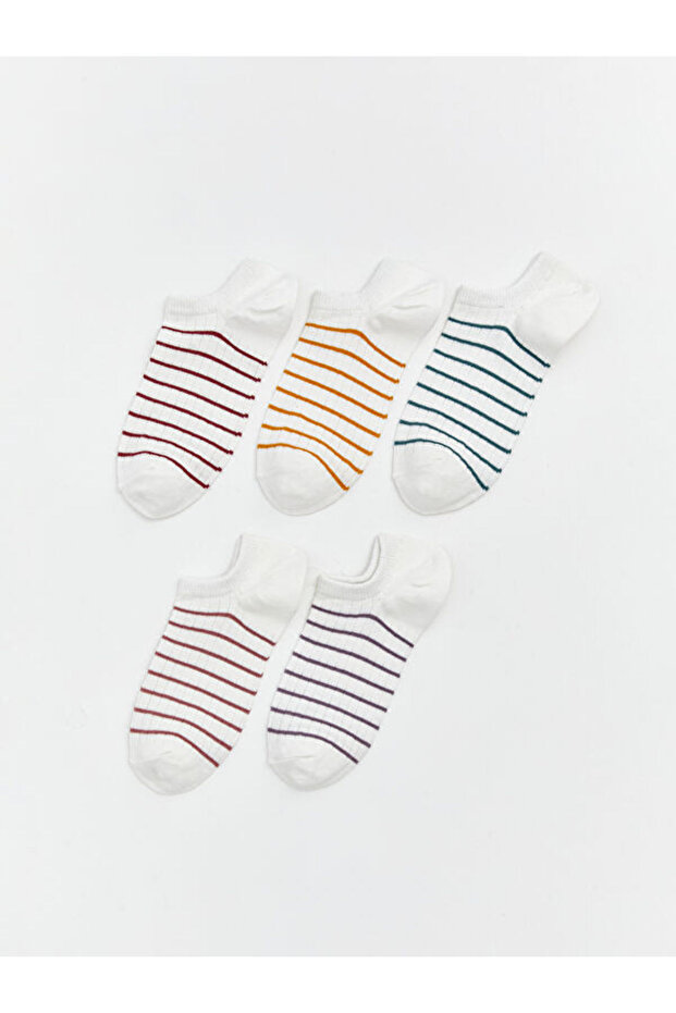 Esvab • Modern & Distinctive Striped Women's Sneaker Socks 5-Pack