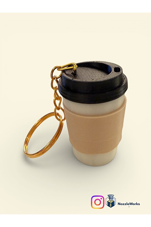 ☕ سلسلة مفاتيح على شكل كوب قهوة من كليكير