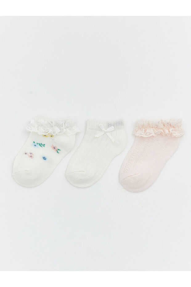 Sparkling Choices Embroidered Baby Girl Booties Socks 3-Piece from Shining Store