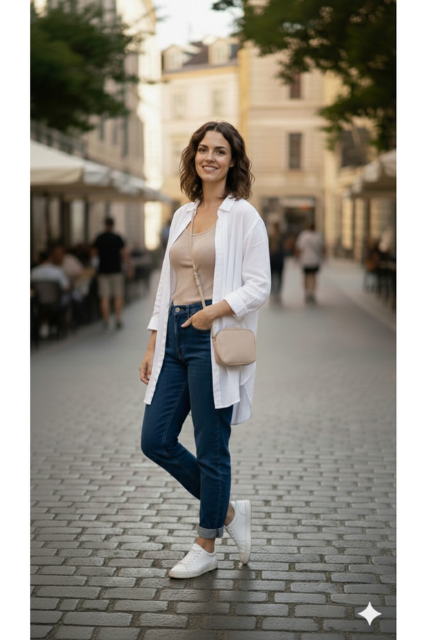 Minimalist Square Shoulder Bag with Adjustable Strap - 2