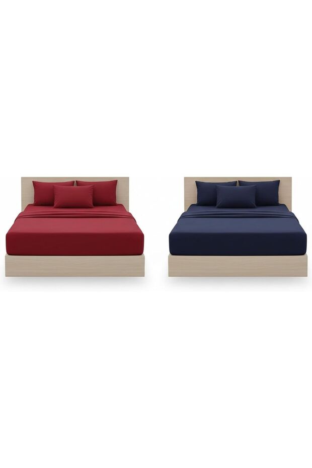 Luxurious 220 Thread Count Cotton King Fitted Sheet Pack of 2