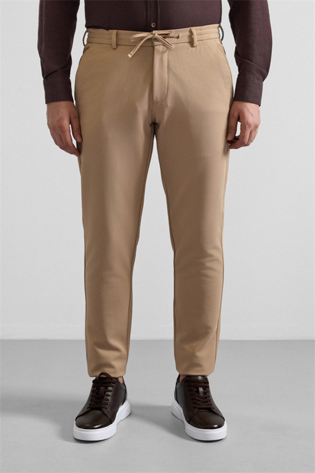 Bej Slim Jogger Pantolon - 2