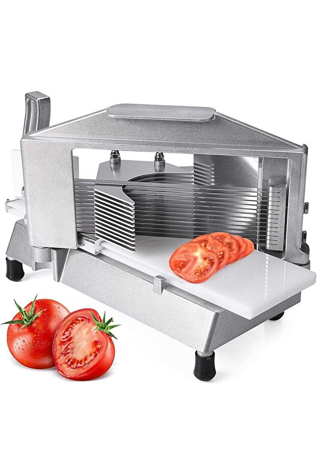 Commercial Tomato Slicer Heavy Duty Cutter with Built-in Cutting Board for Restaurant or Home