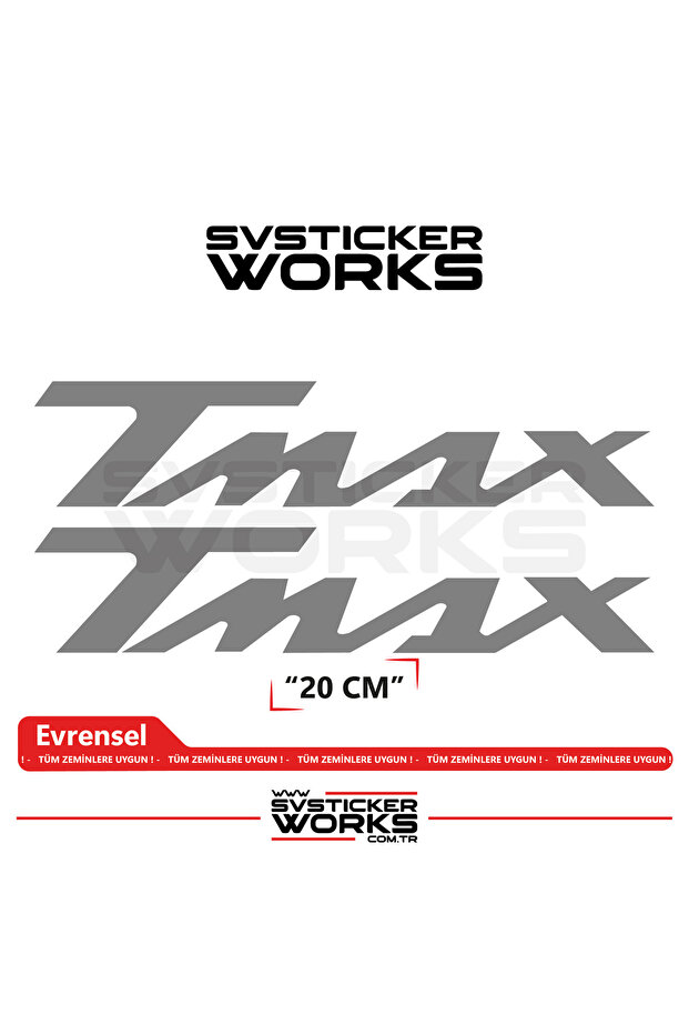 Yamaha Tmax Compatible Text Sticker – High Quality Custom Cut Foil (Set of 2)