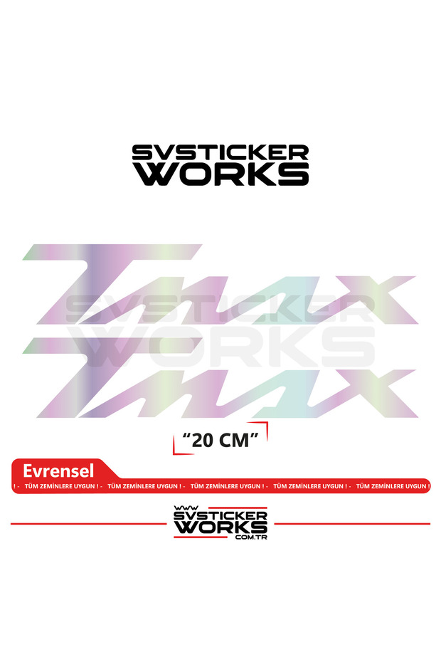 Yamaha Tmax Compatible Text Sticker – High Quality Custom Cut Foil (Set of 2)