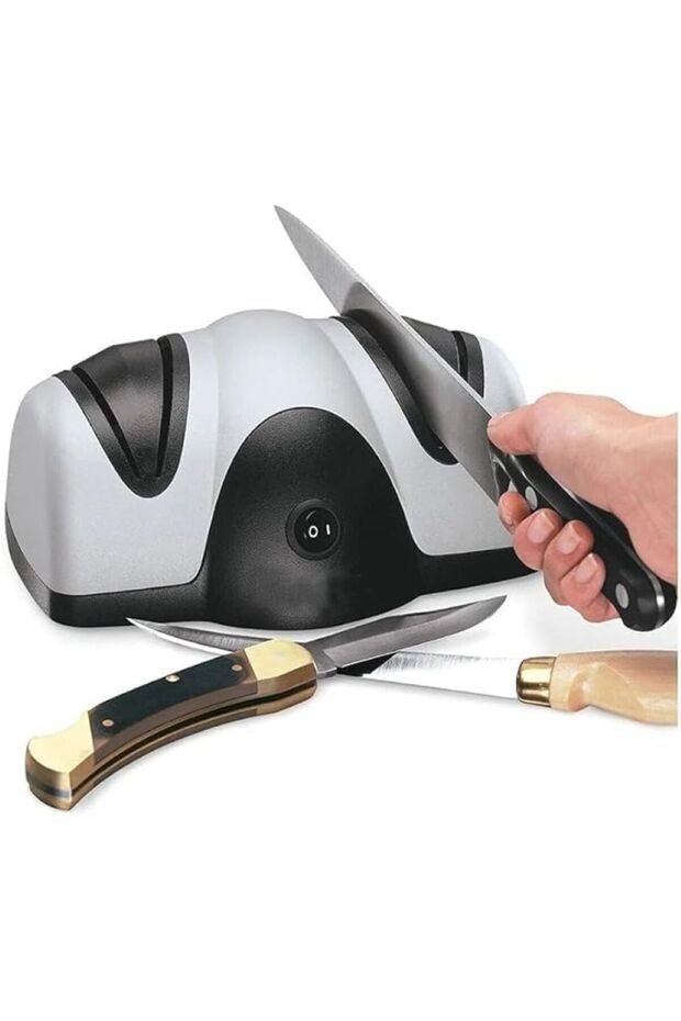 2 Stage Professional Universal Kitchen Electric Knife Sharpener – Effortlessly Restore Your Blades