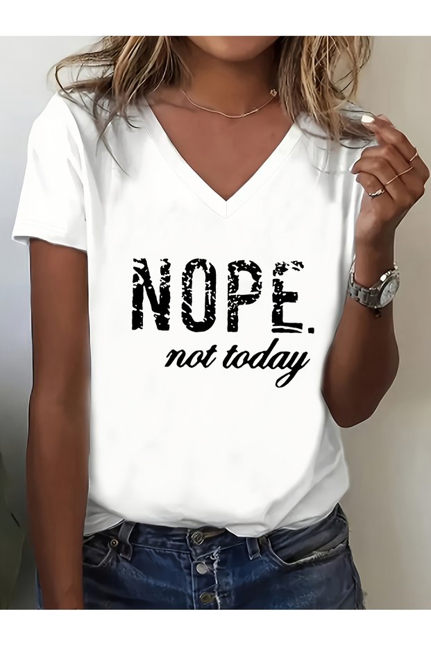Mixed Print Women's Long Sleeve V-Neck Relaxed Fit T-shirt